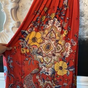 Size Small Maxi Dress with Peacock detail